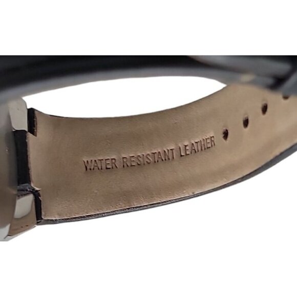 Timex Mens Quartz Watch Blue Face Indiglo WR100M 8" Leather Band 40mm Day VTG - Picture 7 of 15